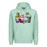 Seafoam pride coffee cups Premium Hoodie - Zillion Design Studio