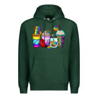 Sports Green pride coffee cups Premium Hoodie - Zillion Design Studio