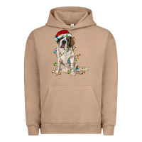 Pigment Burro saint bernard with christmas lights Urban Hoodie - RanaPortraitStore
