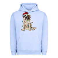 Pigment Grape Ice saint bernard with christmas lights Urban Hoodie - RanaPortraitStore
