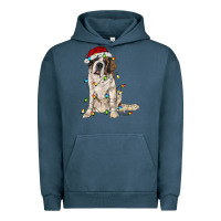 Saint Bernard With Christmas Lights Urban Hoodie | Teevron