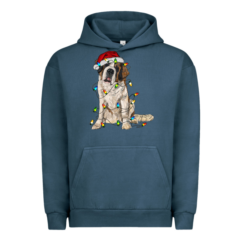 Saint Bernard With Christmas Lights Urban Hoodie by RanaPortraitStore | Teevron