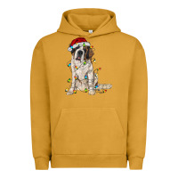Pigment Peanut Butter saint bernard with christmas lights Urban Hoodie - RanaPortraitStore