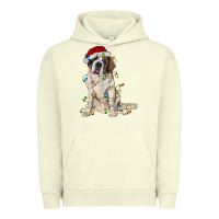 Pigment Pistachio saint bernard with christmas lights Urban Hoodie - RanaPortraitStore