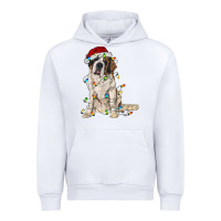 White saint bernard with christmas lights Urban Hoodie - RanaPortraitStore