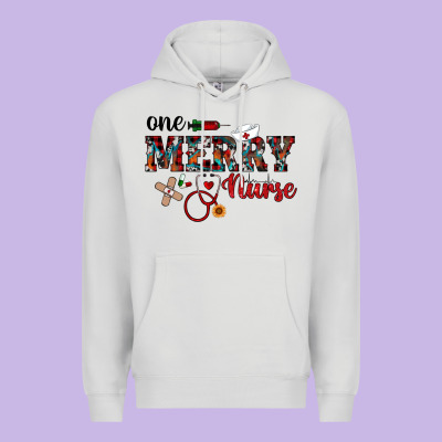 One Merry Nurse Western Premium Hoodie Designed By Ranaportraitstore