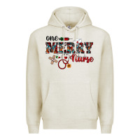 Oatmeal Heather one merry nurse western Premium Hoodie - RanaPortraitStore