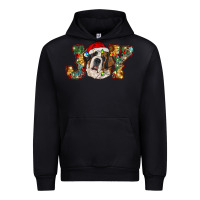 Black Saint Bernard Christmas joy, Urban Hoodie - RanaPortraitStore