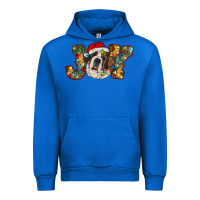 Cobalt Saint Bernard Christmas joy, Urban Hoodie - RanaPortraitStore