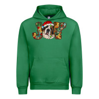 Emerald Saint Bernard Christmas joy, Urban Hoodie - RanaPortraitStore