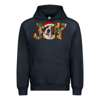 Navy Saint Bernard Christmas joy, Urban Hoodie - RanaPortraitStore