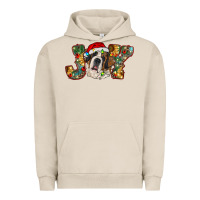 Pigment French Oak Saint Bernard Christmas joy, Urban Hoodie - RanaPortraitStore