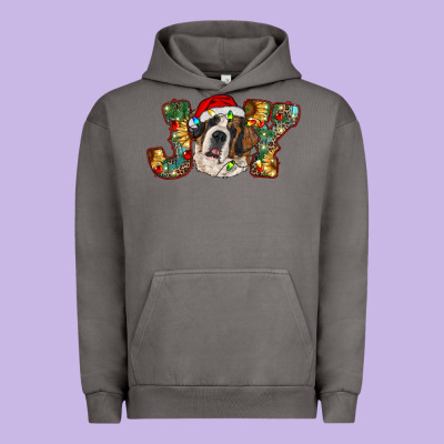 Saint Bernard Christmas Joy, Urban Hoodie Designed By Ranaportraitstore