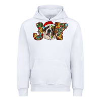 White Saint Bernard Christmas joy, Urban Hoodie - RanaPortraitStore