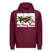 Burgundy one merry nurse Premium Hoodie - RanaPortraitStore