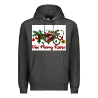 Charcoal Heather one merry nurse Premium Hoodie - RanaPortraitStore
