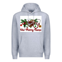 Heather Grey one merry nurse Premium Hoodie - RanaPortraitStore