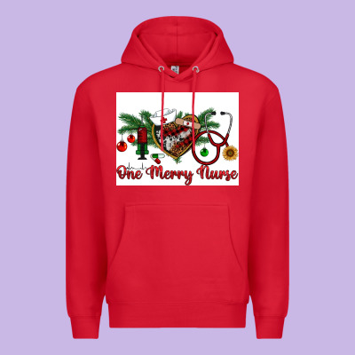 One Merry Nurse Premium Hoodie Designed By Ranaportraitstore