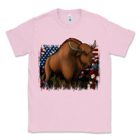 Bubblegum Pink American Bison Classic Tee - Jasminsmagicworld