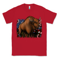 Red American Bison Classic Tee - Jasminsmagicworld