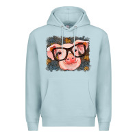 Blue Mist Fall Autumn Pig Premium Hoodie - RanaPortraitStore