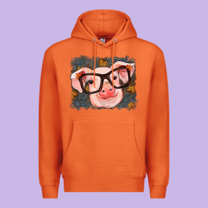 Fall Autumn Pig Premium Hoodie Designed By Ranaportraitstore