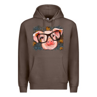Coffee Fall Autumn Pig Premium Hoodie - RanaPortraitStore