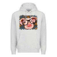 Dove Grey Fall Autumn Pig Premium Hoodie - RanaPortraitStore