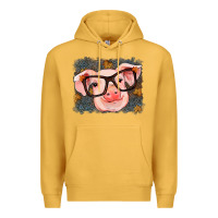 Mustard Fall Autumn Pig Premium Hoodie - RanaPortraitStore