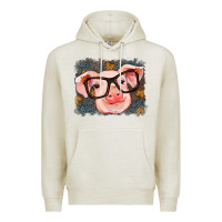 Oatmeal Heather Fall Autumn Pig Premium Hoodie - RanaPortraitStore