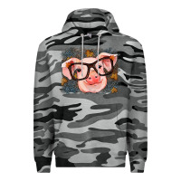 Slate Camo Fall Autumn Pig Premium Hoodie - RanaPortraitStore