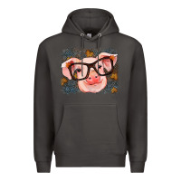 Smoke Fall Autumn Pig Premium Hoodie - RanaPortraitStore