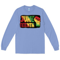 Colony Blue juneteenth Long Sleeve Tee - BarkalooDesign