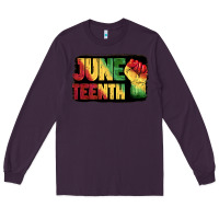 Plum juneteenth Long Sleeve Tee - BarkalooDesign