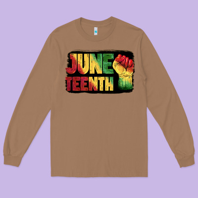 Juneteenth Long Sleeve Tee Designed By Barkaloodesign