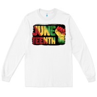 White juneteenth Long Sleeve Tee - BarkalooDesign