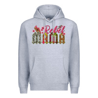 Heather Grey rebel mama Premium Hoodie - texasbilliewilder