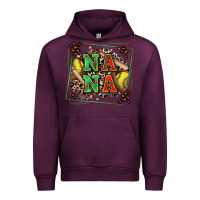 Mauve Wine softball nana with leopard Urban Hoodie - Zillion Design Studio