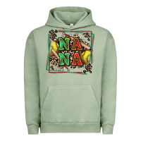 Pigment Oil Green softball nana with leopard Urban Hoodie - Zillion Design Studio