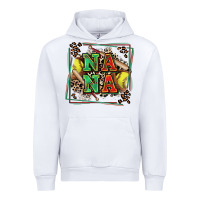 White softball nana with leopard Urban Hoodie - Zillion Design Studio