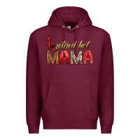 Burgundy retired hot mama Premium Hoodie - texasbilliewilder