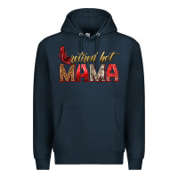 Navy retired hot mama Premium Hoodie - texasbilliewilder