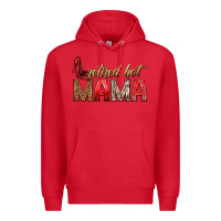Red retired hot mama Premium Hoodie - texasbilliewilder