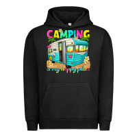 Pigment Black camping is my happy place Urban Hoodie - texasbilliewilder