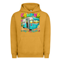 Pigment Peanut Butter camping is my happy place Urban Hoodie - texasbilliewilder