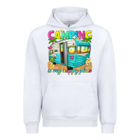 White camping is my happy place Urban Hoodie - texasbilliewilder