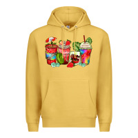 Antique Gold strawberry coffee cups Premium Hoodie - Zillion Design Studio