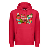 Cardinal strawberry coffee cups Premium Hoodie - Zillion Design Studio