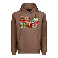 Chestnut strawberry coffee cups Premium Hoodie - Zillion Design Studio