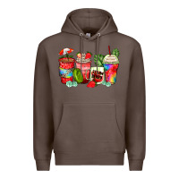 Coffee strawberry coffee cups Premium Hoodie - Zillion Design Studio